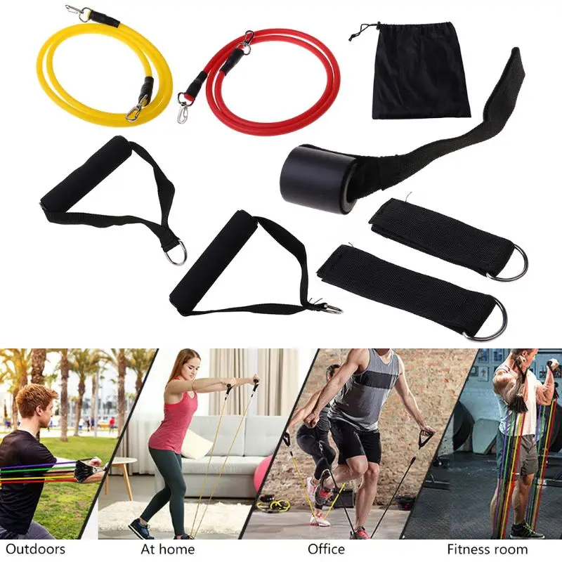 8Pcs Resistance Band Set 2 Stackable Exercise Bands (10lb,20lb) with Ankle Strap
8Pcs Resistance Band Set 2 Stackable Exercise Bands (10lb,20lb) with Ankle Strap