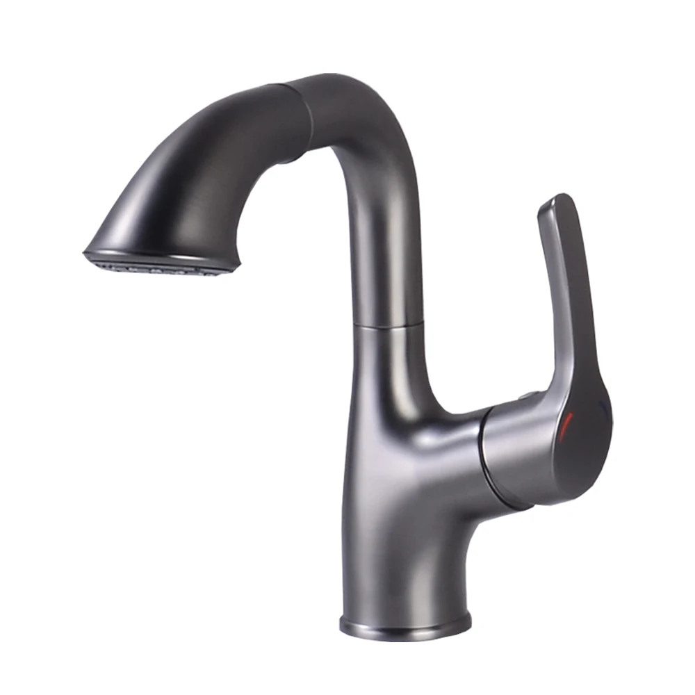 Basin Faucet Pull Out Shower Style Morden Deck Mounted Single Handle Bathroom Sink Tap Hot Cold Water Mixer Black Brushed Gray
Basin Faucet Pull Out Shower Style Morden Deck Mounted Single Handle Bathroom Sink Tap Hot Cold Water Mixer Black Brushed Gray