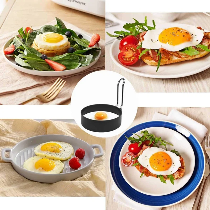 4 Pcs Egg Maker Ring,Non-Stick Egg Ring,Round Egg Cooker Omelet Ring Cooking Ring Omelet Pancake Kitchen Tool with Brush
4 Pcs Egg Maker Ring,Non-Stick Egg Ring,Round Egg Cooker Omelet Ring Cooking Ring Omelet Pancake Kitchen Tool with Brush