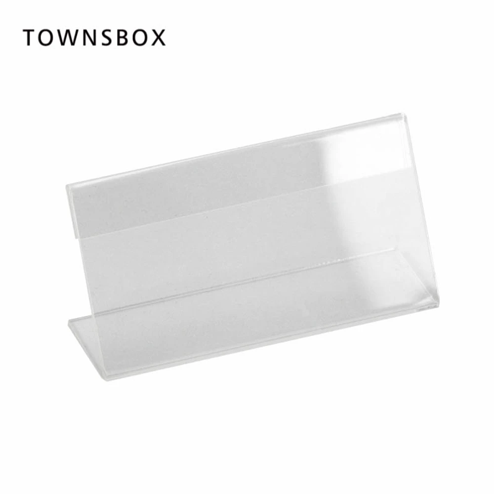 10 Pcs T1.3mm Clear l Shape Table Sign Price Tag Stand Paper Promotion Name Card Desk Frame Label Display Holder
10 Pcs T1.3mm Clear l Shape Table Sign Price Tag Stand Paper Promotion Name Card Desk Frame Label Display Holder