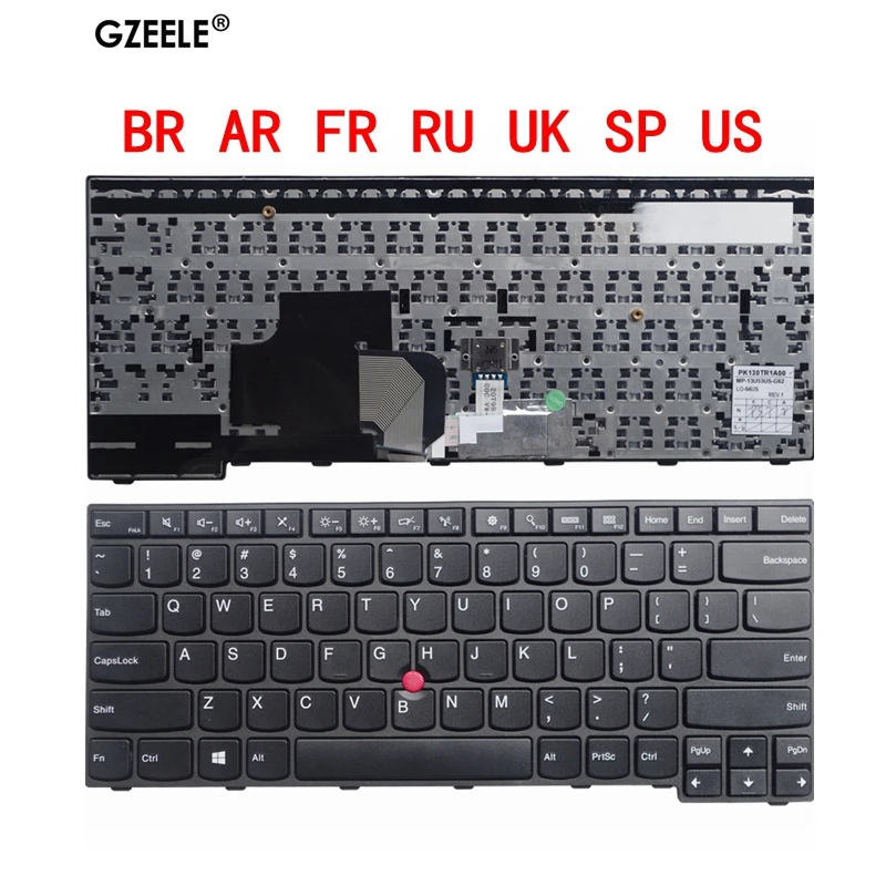 SP/BR/RU/FR/UK/US/AR новая клавиатура для LENOVO E450 E455 E450C W450 E460 E465 Замена | Компьютеры и офис