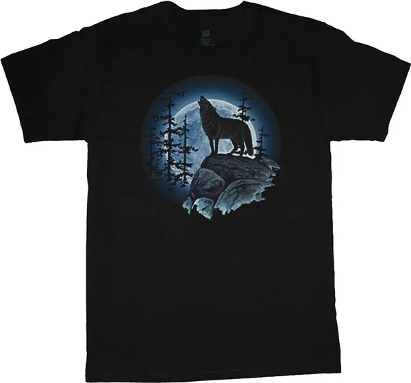 wolf moon t shirt black O-Neck short sleeved T-shirt summer fashion loose funny tee shirt For Men
wolf moon t shirt black O-Neck short sleeved T-shirt summer fashion loose funny tee shirt For Men