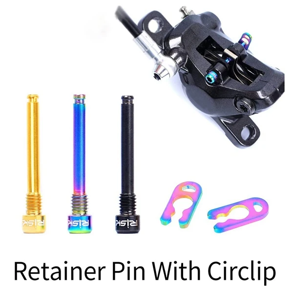 RISK 2Pcs Caliper Bolts Ultralight Bicycle Oil Disc Brake Pads Thread Pins for Hydraulic Disc Brake with Circlip
RISK 2Pcs Caliper Bolts Ultralight Bicycle Oil Disc Brake Pads Thread Pins for Hydraulic Disc Brake with Circlip