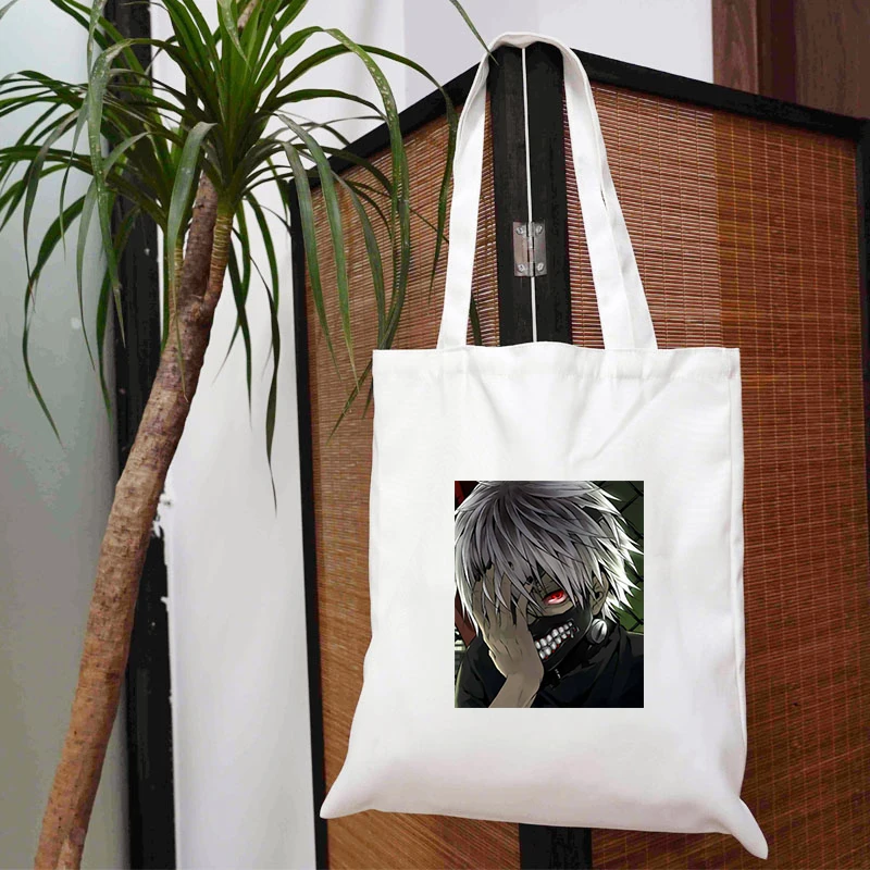 Tokyo Ghoul Tote Bag Canvas Fabric Woman Beach Designer Handbags Grocery Shopping Bags for Groceries Products Shopper Shoulder
Tokyo Ghoul Tote Bag Canvas Fabric Woman Beach Designer Handbags Grocery Shopping Bags for Groceries Products Shopper Shoulder