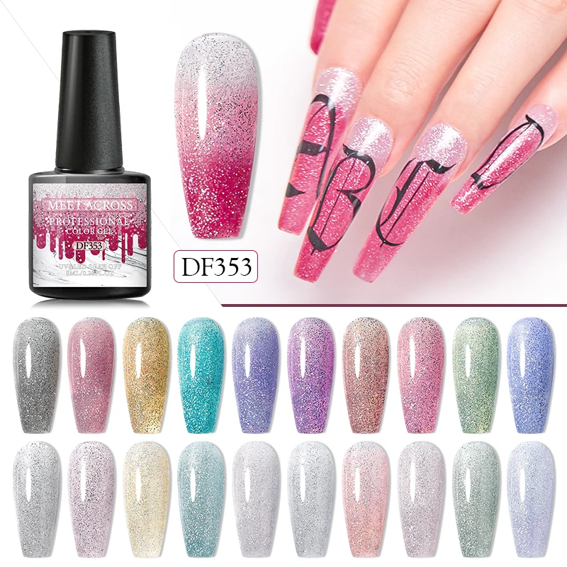 MEET ACROSS Thermal Nail Polish Shiny Sequins Effect Color Change 8ml Gel Varnishes For Manicure Nails Art UV Semi Permanent Gel
MEET ACROSS Thermal Nail Polish Shiny Sequins Effect Color Change 8ml Gel Varnishes For Manicure Nails Art UV Semi Permanent Gel