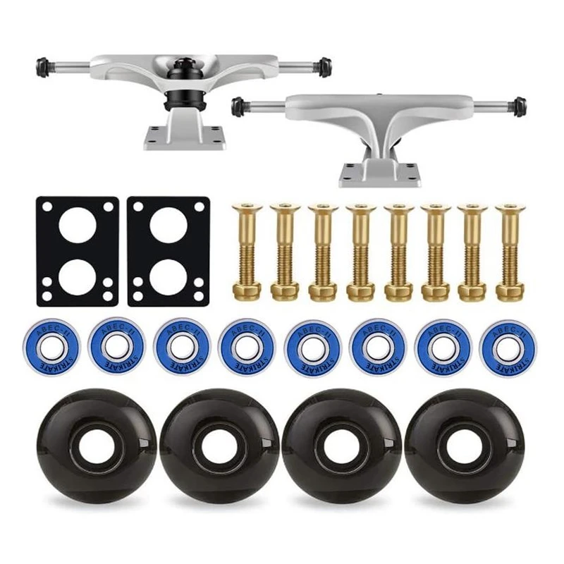 52mm Skateboard Wheel,5.0 Skateboard Truck,ABEC-11 Skateboard Bearing,Skateboard Riser Pad,Skateboard Hardware
52mm Skateboard Wheel,5.0 Skateboard Truck,ABEC-11 Skateboard Bearing,Skateboard Riser Pad,Skateboard Hardware