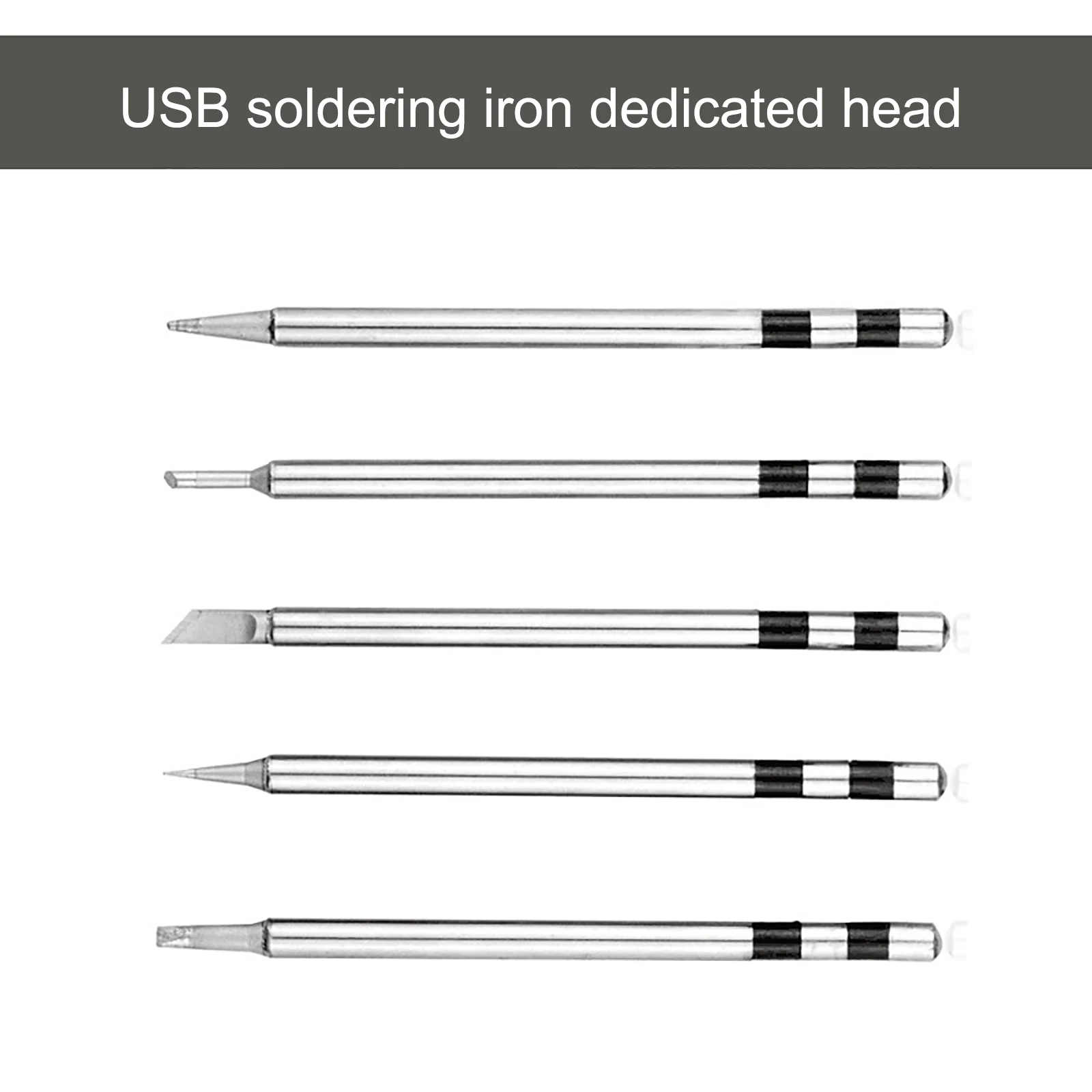 5PCS Soldering Iron USB Soldering Iron Tip 5v Soldering Iron Dedicated Soldering Iron Tip Welding Replacement Consumables 
5PCS Soldering Iron USB Soldering Iron Tip 5v Soldering Iron Dedicated Soldering Iron Tip Welding Replacement Consumables