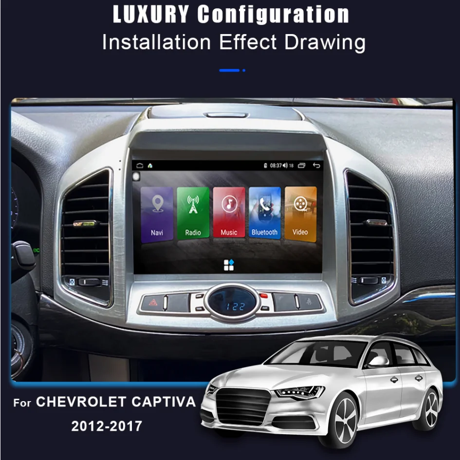 Oonaite 9.66 Inch Android USB Car BT Radio AM FM DVD Multimedia Video Player GPS Navigation For Chevrolet Captiva 2012-2017 
Oonaite 9.66 Inch Android USB Car BT Radio AM FM DVD Multimedia Video Player GPS Navigation For Chevrolet Captiva 2012-2017