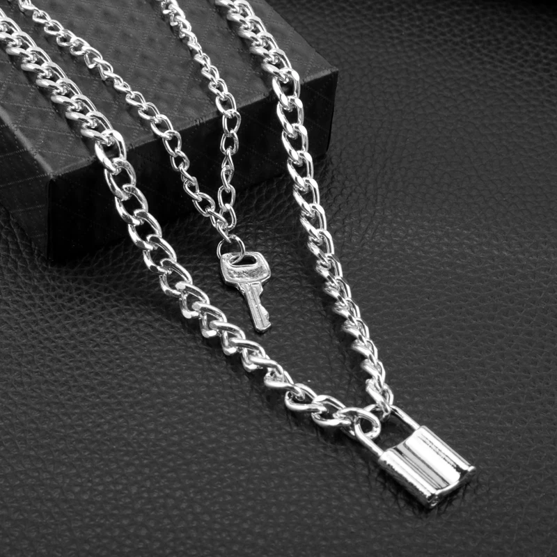 New Cool Simple Punk Key Lock Metal Link Chain Necklaces Set For Women Men Jewelry Gift Vintage Aesthetic Pendants Choker
New Cool Simple Punk Key Lock Metal Link Chain Necklaces Set For Women Men Jewelry Gift Vintage Aesthetic Pendants Choker