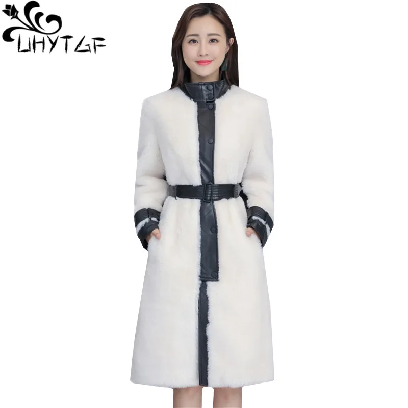 UHYTGF Quality granule sheep shearing fur coat women2019 lambswool winter fur jacket high collar casual warm plus size coats 921
UHYTGF Quality granule sheep shearing fur coat women2019 lambswool winter fur jacket high collar casual warm plus size coats 921