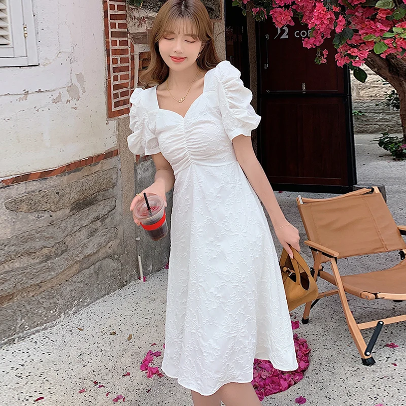 Women Summer Chiffon Midi Backless Dresses 2021 New Elegant V-Neck Puff Sleeve Cotton Breathable Office Temperamental Dress y2k
Women Summer Chiffon Midi Backless Dresses 2021 New Elegant V-Neck Puff Sleeve Cotton Breathable Office Temperamental Dress y2k