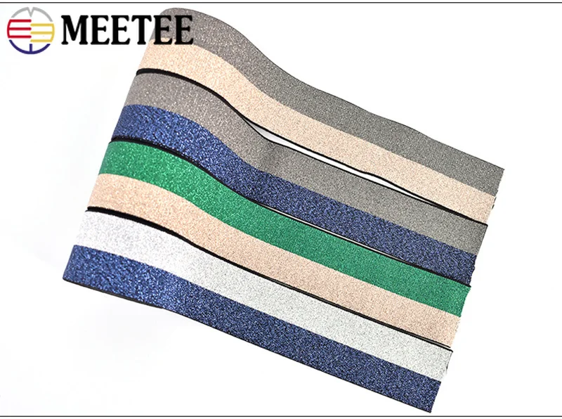 Metee 5/10Meter 4cm Bright Silk Elastic Band Nylon Rubber Bands Webbing for Garment Skirt Waistband DIY Cloth Sewing Accessories | Дом и сад