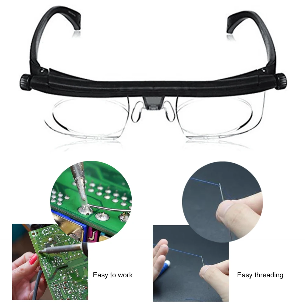 Adjustable Strength Lens Eyewear Variable Focus Distance Vision Zoom Glasses Protective Magnifying Glasses with Storage Bag
Adjustable Strength Lens Eyewear Variable Focus Distance Vision Zoom Glasses Protective Magnifying Glasses with Storage Bag