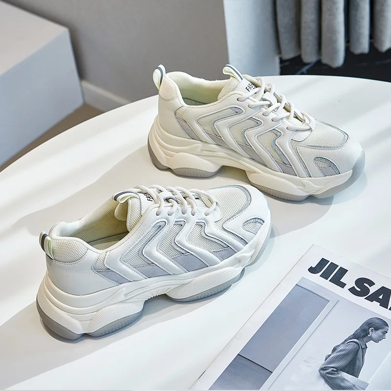 2021 Women's New European and American Cool Stitching Thick-soled Breathable Casual Sneakers
2021 Women's New European and American Cool Stitching Thick-soled Breathable Casual Sneakers