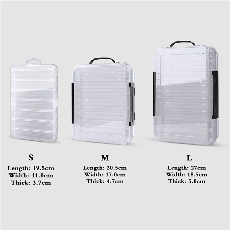Double Sided Plastic Fishing Lure Box 14 Compartments Bait Lures Boxes Storage Box Fishing Tackle Accessories
Double Sided Plastic Fishing Lure Box 14 Compartments Bait Lures Boxes Storage Box Fishing Tackle Accessories