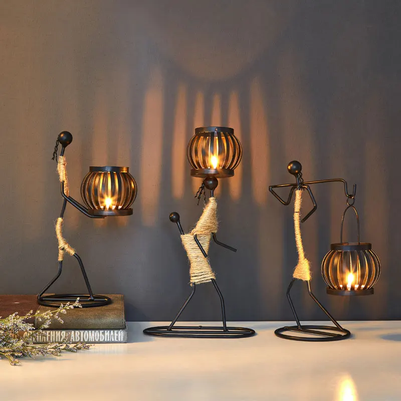 Iron Candle Holder With Weaved Hemp Rope Matte Black Candlestick Simple Elegant Table Decorations for Dining Room can CS
Iron Candle Holder With Weaved Hemp Rope Matte Black Candlestick Simple Elegant Table Decorations for Dining Room can CS