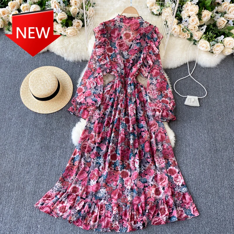 Print Vestidos Femininity V-neck Puff Sleeve Ruffled Slim Retro Print Dress 2021 New Spring Temperament Fashion
Print Vestidos Femininity V-neck Puff Sleeve Ruffled Slim Retro Print Dress 2021 New Spring Temperament Fashion