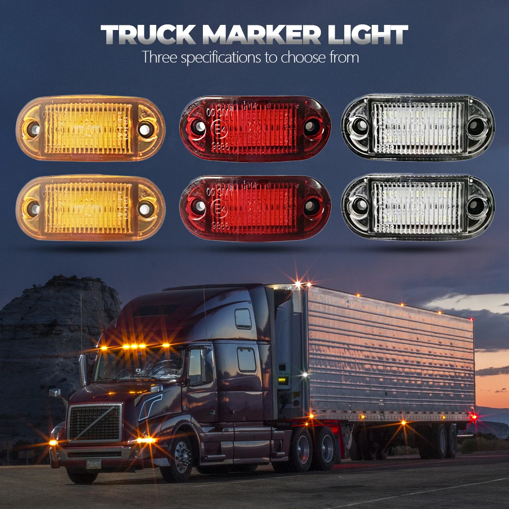 2Pcs 6LED 12V-24V Truck LED Side Marker Indicators Lights Lamp for Trailer Practical Accessory
2Pcs 6LED 12V-24V Truck LED Side Marker Indicators Lights Lamp for Trailer Practical Accessory
