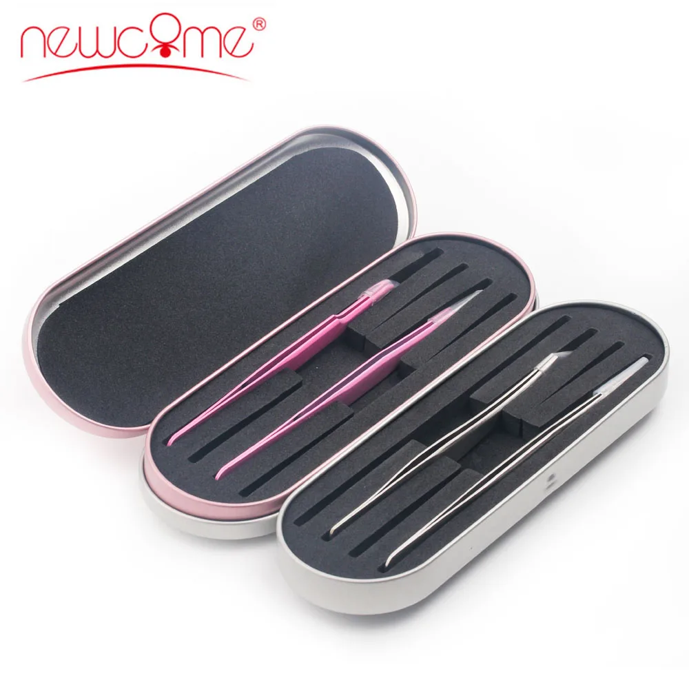NEWCOME Eyelashes Extension 2 PCS Tweezers and Tweezers Storage Box Pink&Silver Suit Box Grafting Eye Lashes Beauty Makeup Tools
NEWCOME Eyelashes Extension 2 PCS Tweezers and Tweezers Storage Box Pink&Silver Suit Box Grafting Eye Lashes Beauty Makeup Tools