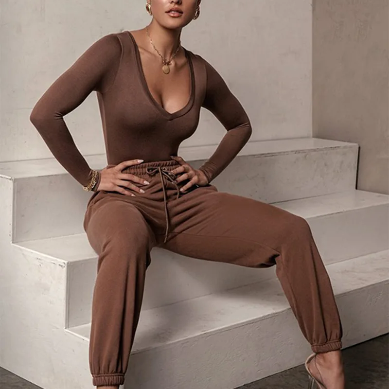 Women's Long Sleeve Elegant Bodysuit Slim V-Neck Sexy Solid Color Top 2021Autumn Winter Casual Fashion Women Streetwear Bodysuit
Women's Long Sleeve Elegant Bodysuit Slim V-Neck Sexy Solid Color Top 2021Autumn Winter Casual Fashion Women Streetwear Bodysuit