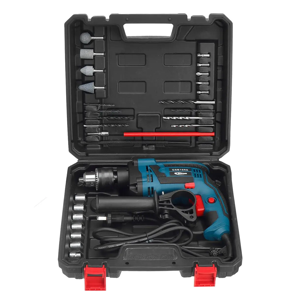 1200W Impact Drill 220V 16mm Electric Screwdriver woodworking metal Electric Drill multi-function Power Tools kits With Tool Box
1200W Impact Drill 220V 16mm Electric Screwdriver woodworking metal Electric Drill multi-function Power Tools kits With Tool Box