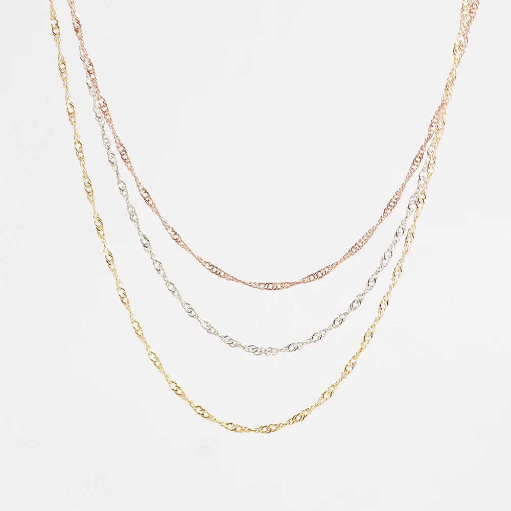 LeeSell 1Pcs Fashion 2mm O Link Chains Rose Gold Silver Color Alloy Chokers Necklaces For Women Girls DIY Jewelry 
LeeSell 1Pcs Fashion 2mm O Link Chains Rose Gold Silver Color Alloy Chokers Necklaces For Women Girls DIY Jewelry