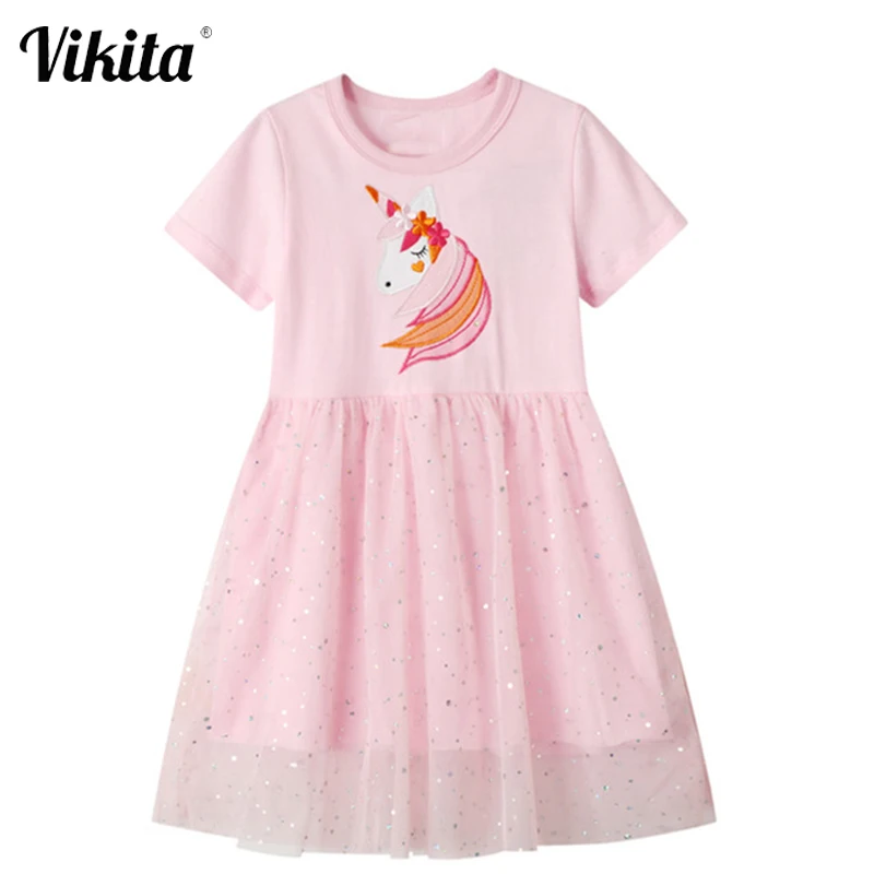 VIKITA Kids Unicorn Dress for Girls Toddlers Summer Princess Dress Children Licorne Costumes Toddlers Short Sleeve Vestidos
VIKITA Kids Unicorn Dress for Girls Toddlers Summer Princess Dress Children Licorne Costumes Toddlers Short Sleeve Vestidos