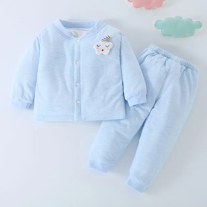 Baby Thin Cotton Suit Solid Embroidery Home Clothing Two-Piece Set 0-36 Months Spring Autumn Tops & Pants Quality Infant Coats T
Baby Thin Cotton Suit Solid Embroidery Home Clothing Two-Piece Set 0-36 Months Spring Autumn Tops & Pants Quality Infant Coats T