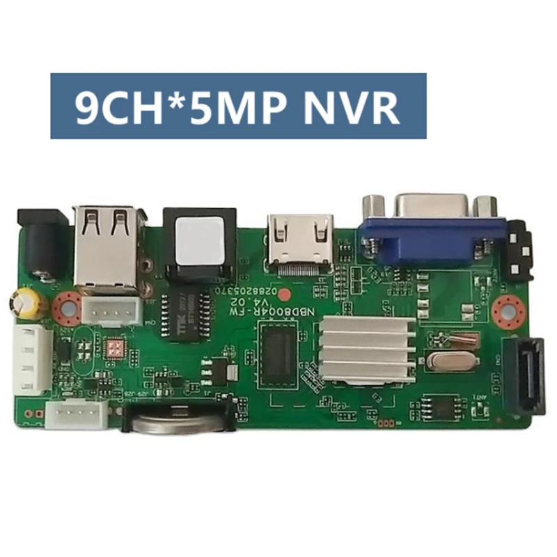 9CHx5MP ONVIF H.265 Board Support 1 SATA NVR Network Digital Video Recorder Max 8TB XMEYE CMS with SATA Cable P2P Cloud
9CHx5MP ONVIF H.265 Board Support 1 SATA NVR Network Digital Video Recorder Max 8TB XMEYE CMS with SATA Cable P2P Cloud