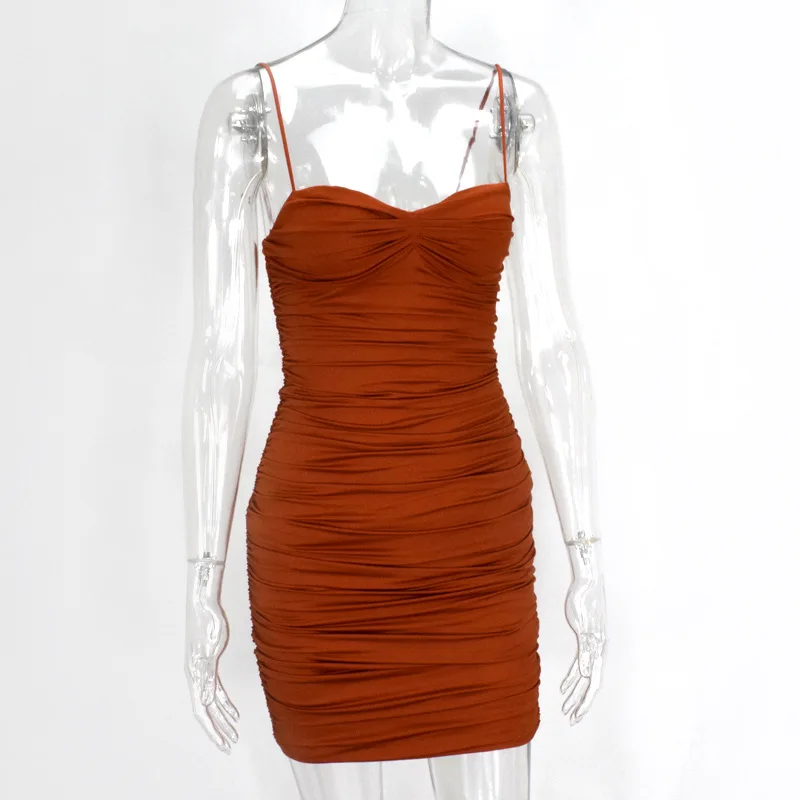 WEPBEL Dress Women's Solid Color Pleated Sleeveless Dress Summer Backless High Waist Slim Spaghetti Strap Strapless Dress
WEPBEL Dress Women's Solid Color Pleated Sleeveless Dress Summer Backless High Waist Slim Spaghetti Strap Strapless Dress