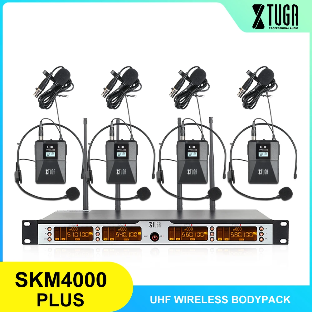 XTUGA SKM4000PLUS профессиональная 4*100 каналов UHF Беспроводная микрофонная система выбор
