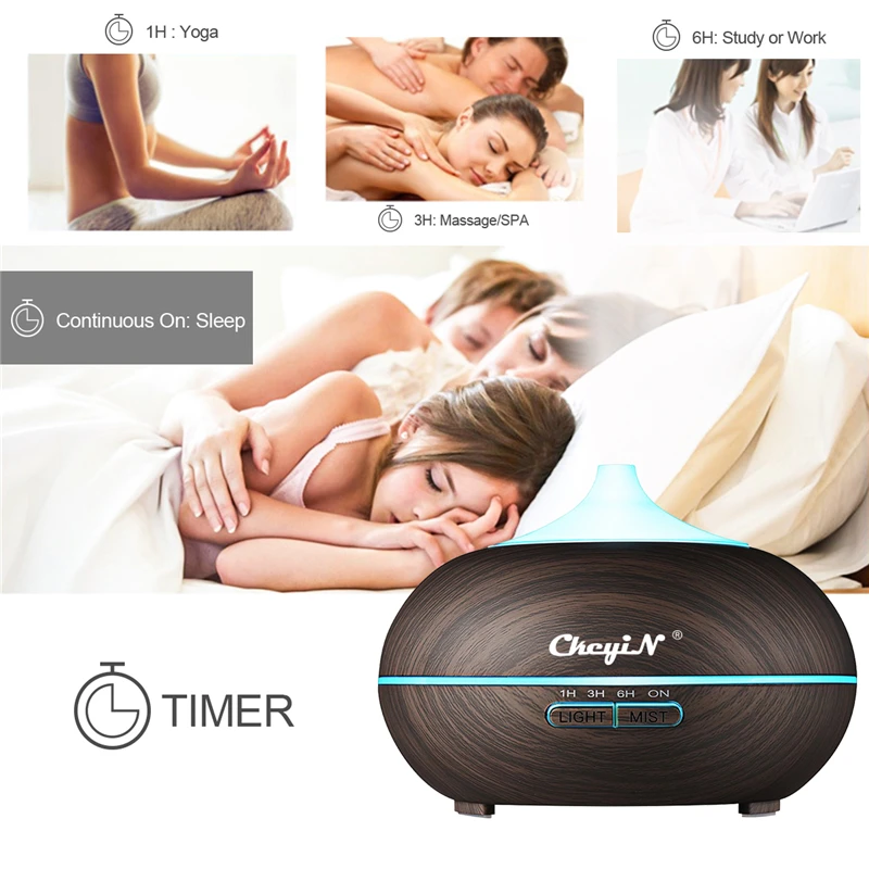 500ml Electric Aroma Essential Oil Diffuser Mist Maker 7 Colors Changing LED Light Ultrasonic Air Humidifier For Office Home P34
500ml Electric Aroma Essential Oil Diffuser Mist Maker 7 Colors Changing LED Light Ultrasonic Air Humidifier For Office Home P34