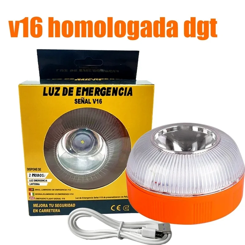 Car Emergency Light V16 Approved Dgt Road Flares Magnetic Beacon Help Flash Roadside Traffic Safety Warning Rechargeable Lamp
Car Emergency Light V16 Approved Dgt Road Flares Magnetic Beacon Help Flash Roadside Traffic Safety Warning Rechargeable Lamp