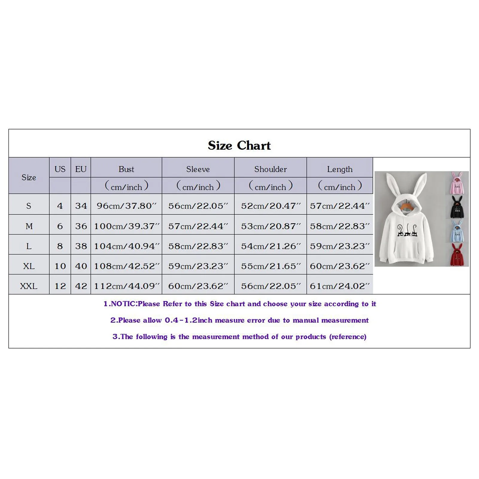 Women's Hoodie Casual Cat Print Rabbit Ear Long Sleeve Hoodie Pullover Sweatshirt Poleron Mujer
Women's Hoodie Casual Cat Print Rabbit Ear Long Sleeve Hoodie Pullover Sweatshirt Poleron Mujer