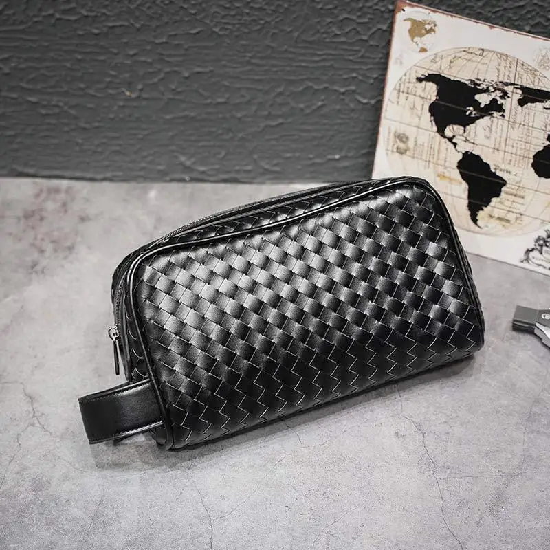 New Hand-Woven Mobile Phone Bag 2021 Designer Wrist Wallet Personality Men Cosmetic Bag Plaid Handbag Trousse De Toilette Homme
New Hand-Woven Mobile Phone Bag 2021 Designer Wrist Wallet Personality Men Cosmetic Bag Plaid Handbag Trousse De Toilette Homme