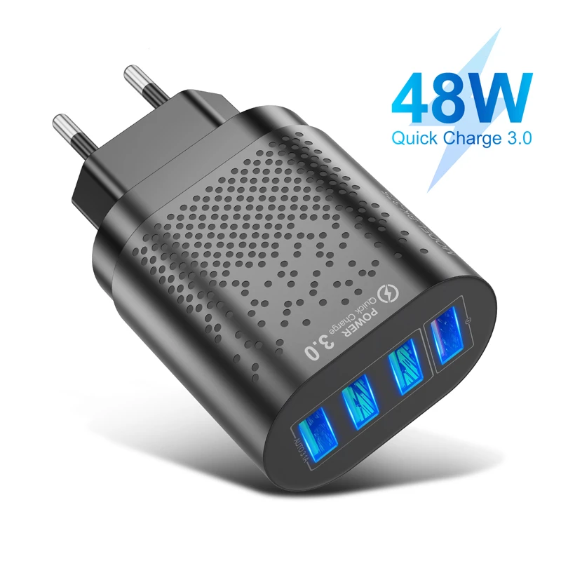 48W 4Ports Quick Charge QC 3.0 USB Universal Mobile Phone Charger EU US Wall Fast Charging Adapter For iPhone Samsung Huawei
48W 4Ports Quick Charge QC 3.0 USB Universal Mobile Phone Charger EU US Wall Fast Charging Adapter For iPhone Samsung Huawei
