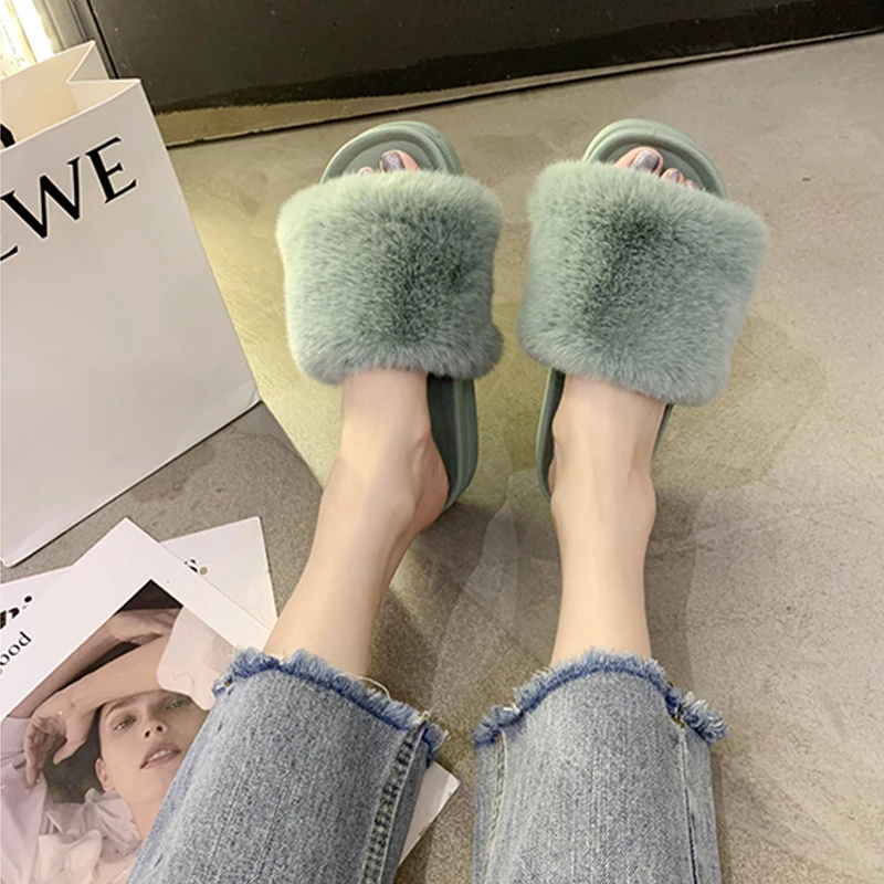 Шлепанцы женские с искусственным мехом, дизайнерские сандалии на платформе, открытый носок, зимняя повседневная обувь, сланцы, шампанское, бабочка 
Шлепанцы женские с искусственным мехом, дизайнерские сандалии на платформе, открытый носок, зимняя повседневная обувь, сланцы, шампанское, бабочка