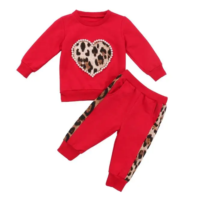 2Pcs Baby Autumn Clothing Long Sleeves Round Neck Pearl Leopard Heart Printed Sweatshirt Tops Long Pants Outfit Clothes Set
2Pcs Baby Autumn Clothing Long Sleeves Round Neck Pearl Leopard Heart Printed Sweatshirt Tops Long Pants Outfit Clothes Set