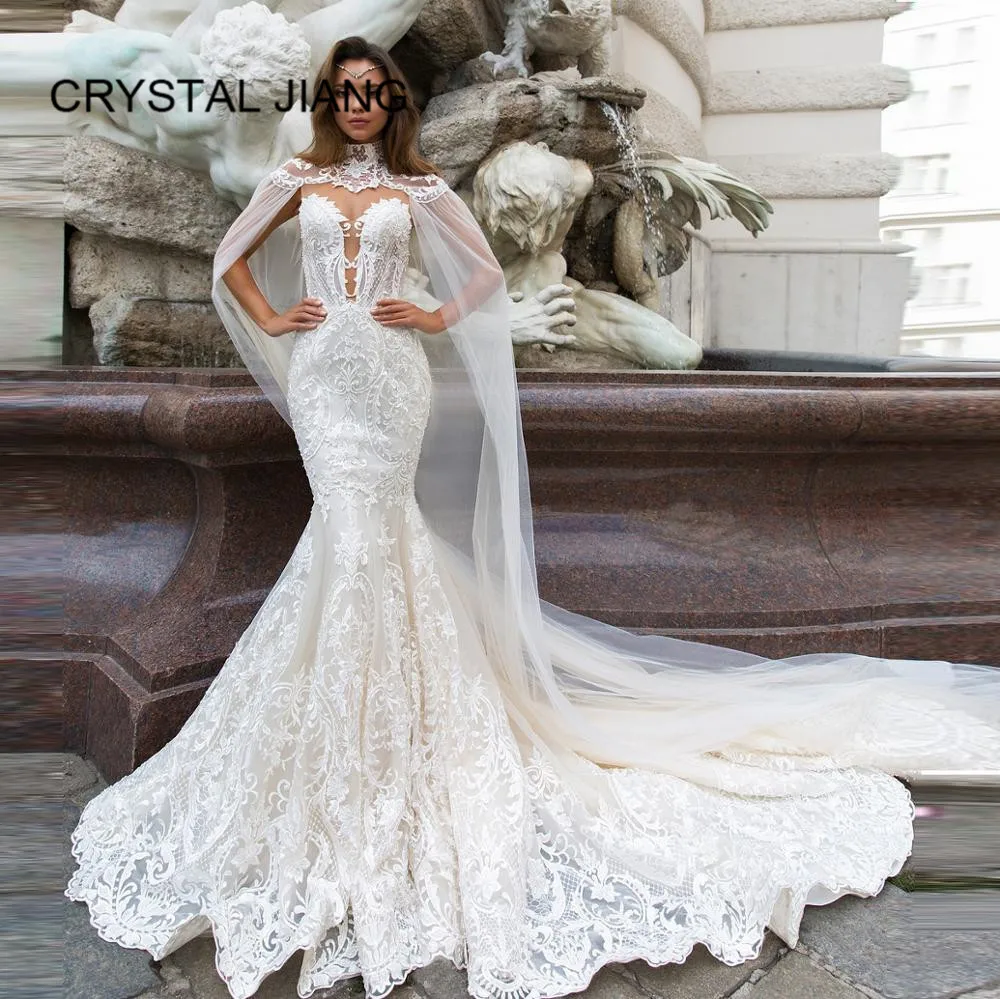New Arrival 2020 Lace Mermaid Wedding Dresses Custom made High Quality Lace Court Train Bridal Wedding Gown with Jacket
New Arrival 2020 Lace Mermaid Wedding Dresses Custom made High Quality Lace Court Train Bridal Wedding Gown with Jacket