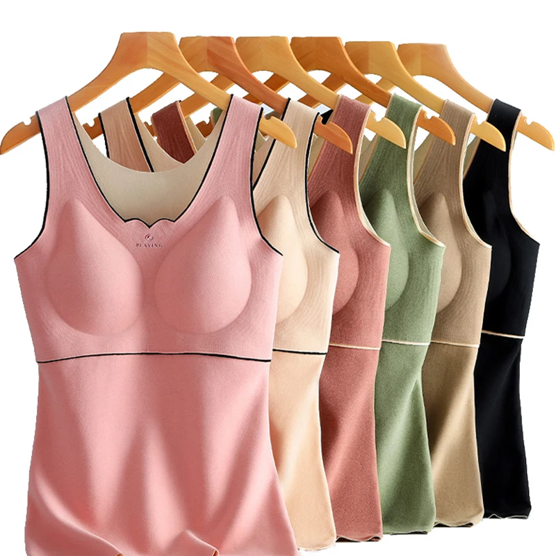 Thermal Underwear Female Winter Warm Tank Top Seamless Lingerie Women Push Up Padded Bralette Basic Women's Undershirt Autumn
Thermal Underwear Female Winter Warm Tank Top Seamless Lingerie Women Push Up Padded Bralette Basic Women's Undershirt Autumn