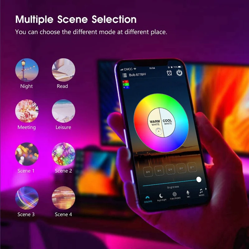 Dimmable Wifi Smart Light Bulb Lamp E27 7W 500LM 6500K RGB LED Light Bulb for Alexa Google Magic Home Kitchen
Dimmable Wifi Smart Light Bulb Lamp E27 7W 500LM 6500K RGB LED Light Bulb for Alexa Google Magic Home Kitchen