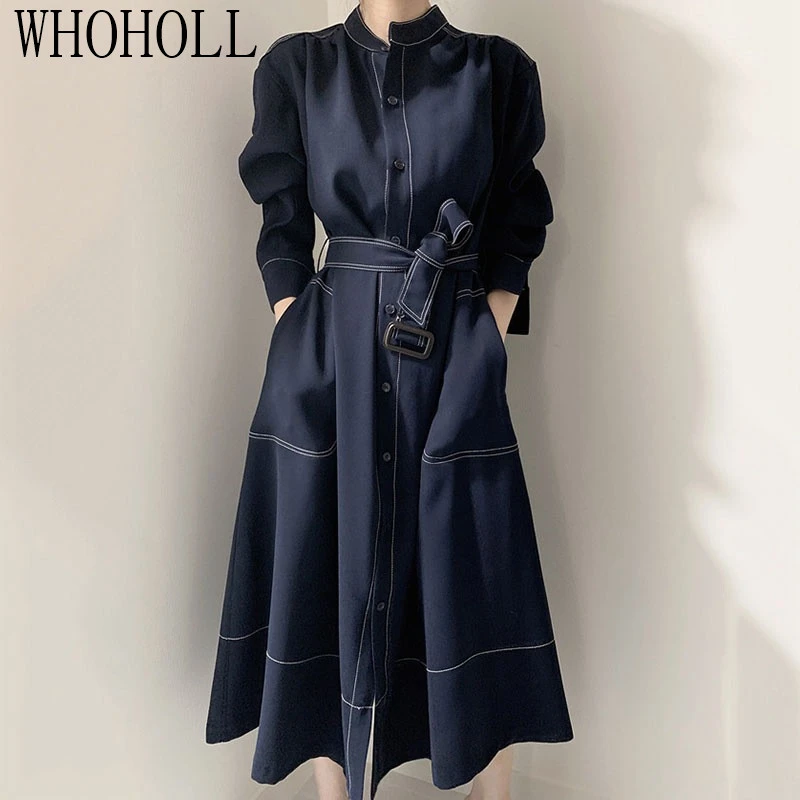 Women's Dress Blouse 2020 Spring Elegant Long Blue Wine Red Long Sleeve Shirt Dress Fashion Waist Lace Dress
Women's Dress Blouse 2020 Spring Elegant Long Blue Wine Red Long Sleeve Shirt Dress Fashion Waist Lace Dress