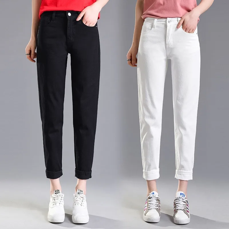 Новые белые рваные джинсы бойфренда размера плюс 2020 женские повседневные