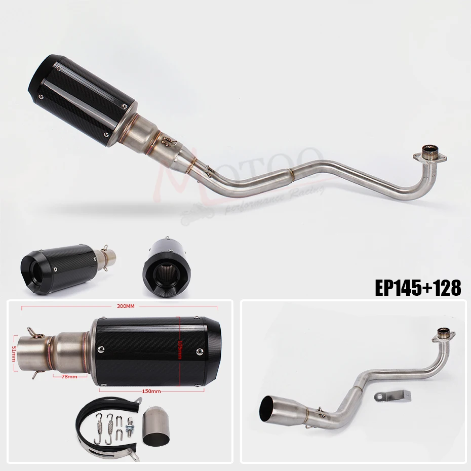 Motoo - Motorcycle Full Exhaust System Muffler Link Pipe FOR HONDA GROM MSX125 2013-2019 stainless steel Exhaust Escape
Motoo - Motorcycle Full Exhaust System Muffler Link Pipe FOR HONDA GROM MSX125 2013-2019 stainless steel Exhaust Escape