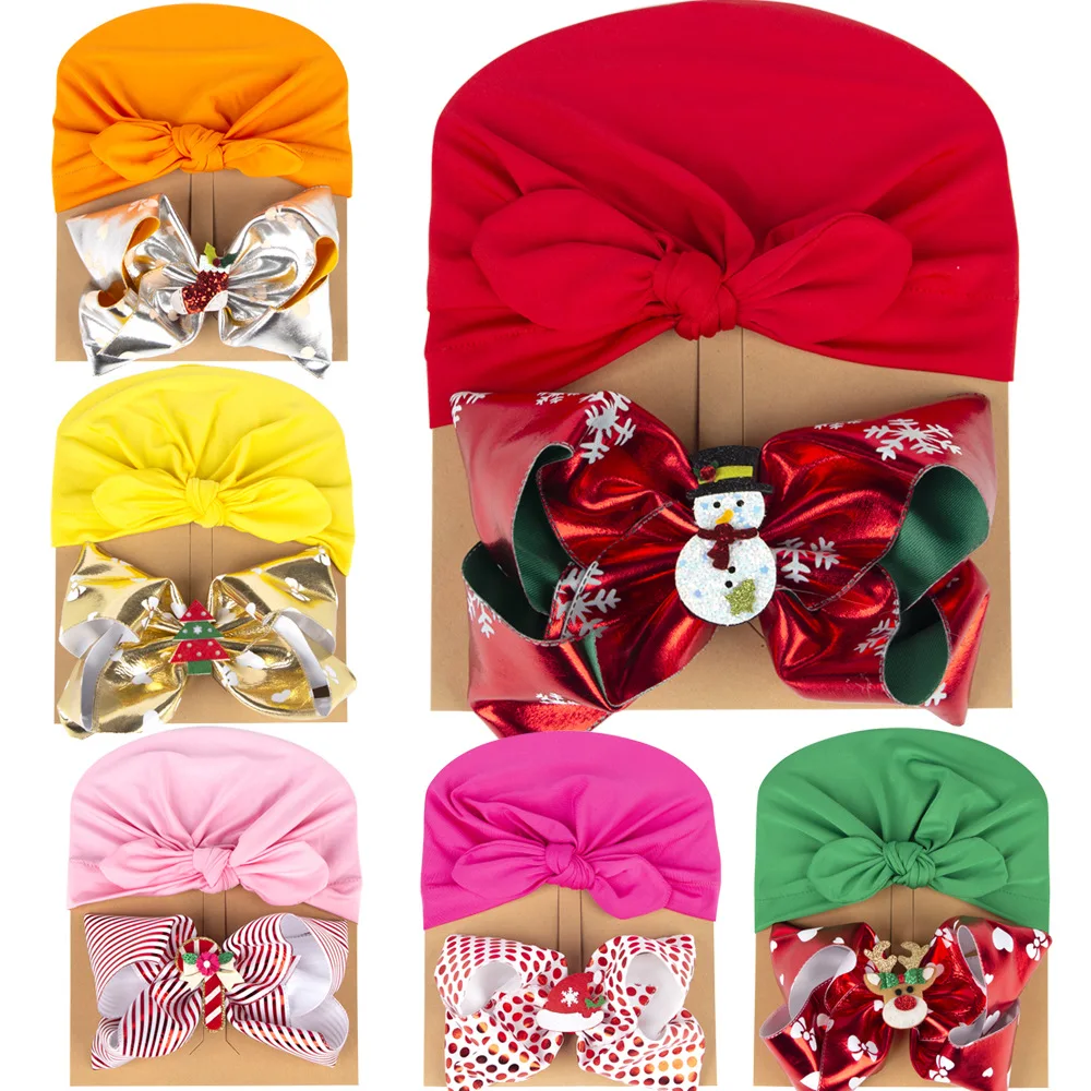 Children's Hats Twist Knot Headwear Hair Accessories Two-piece Kids Christmas Element Headgear Baby Fontanelle Hat 6 Colors
Children's Hats Twist Knot Headwear Hair Accessories Two-piece Kids Christmas Element Headgear Baby Fontanelle Hat 6 Colors