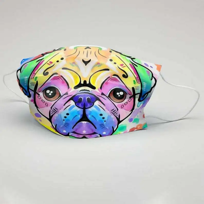 Fashion Watercolor Pug Cute Dog Lovers Gifts Mouth Covering Washable Reusable Fabric Face Mask with Filter
Fashion Watercolor Pug Cute Dog Lovers Gifts Mouth Covering Washable Reusable Fabric Face Mask with Filter