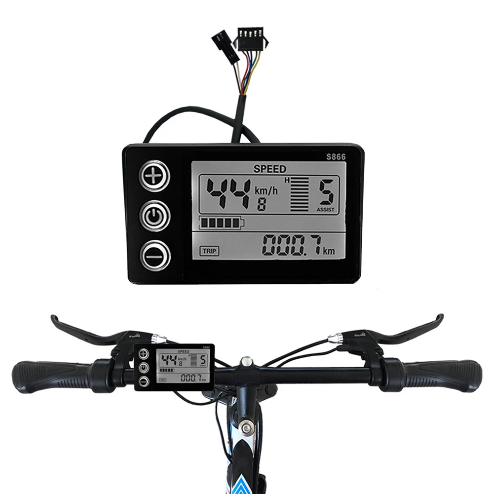 New S866 24V/36V/48V Electric Bike Display LCD Meter For Intelligent Controller Ebike Panel SM Plug Electric Bicycle Scooter
New S866 24V/36V/48V Electric Bike Display LCD Meter For Intelligent Controller Ebike Panel SM Plug Electric Bicycle Scooter