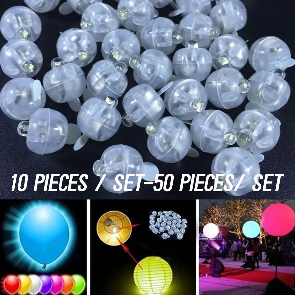 Круглые шариковые светодиодные RGB-лампы 10/50 шт. Шариковые огни для украшения