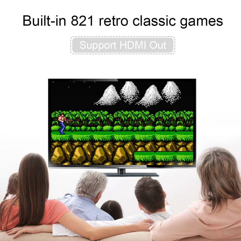 8 Bit Retro Game Mini Classic HDMI-Compatible/AV TV Video Game Console with 821/660 Games for Handheld Game Players 
8 Bit Retro Game Mini Classic HDMI-Compatible/AV TV Video Game Console with 821/660 Games for Handheld Game Players