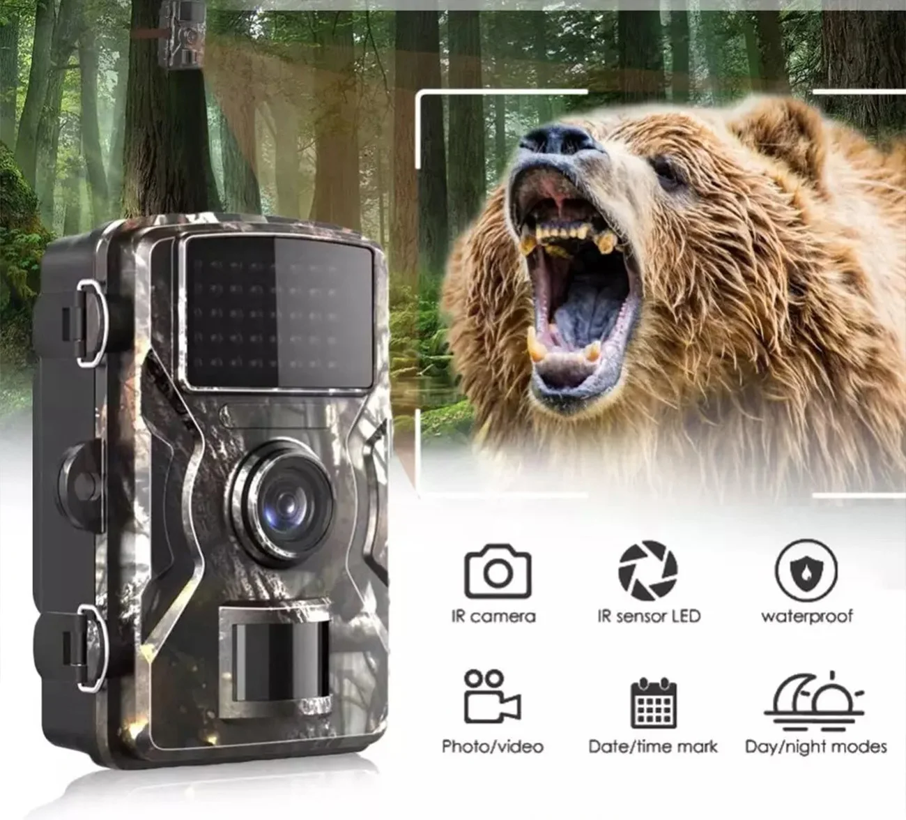Portable Trail Camera Night Vision Motion Outdoor Forest Camera Trigger Wildlife Scouting Camera Hunting Wildlife Video Camera
Portable Trail Camera Night Vision Motion Outdoor Forest Camera Trigger Wildlife Scouting Camera Hunting Wildlife Video Camera